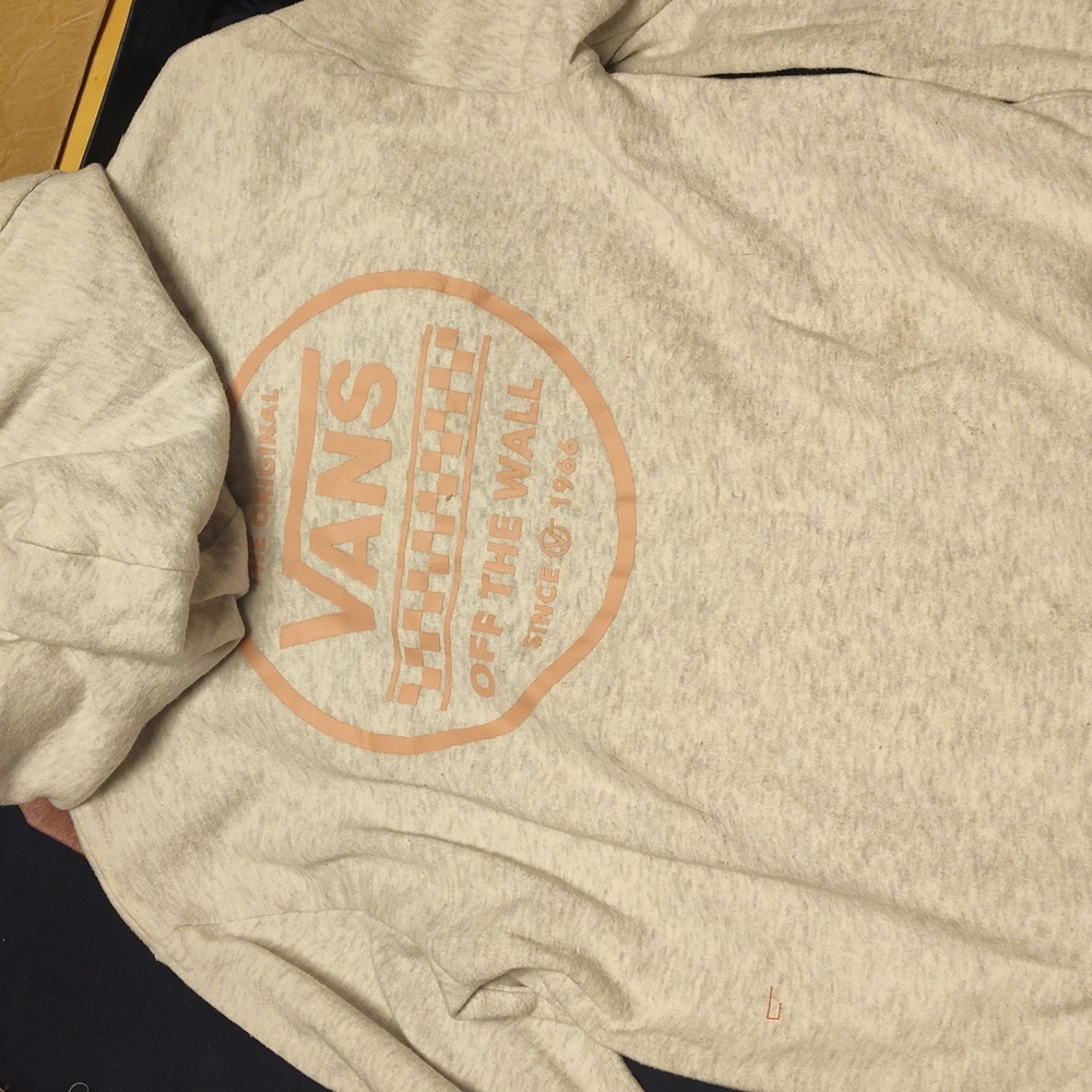 Vans Light Gray Hoodie with Logo